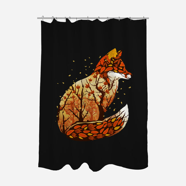 Autumn Fox Landscape-None-Polyester-Shower Curtain-dandingeroz