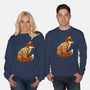 Autumn Fox Landscape-Unisex-Crew Neck-Sweatshirt-dandingeroz