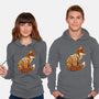 Autumn Fox Landscape-Unisex-Pullover-Sweatshirt-dandingeroz