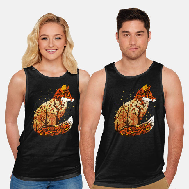 Autumn Fox Landscape-Unisex-Basic-Tank-dandingeroz