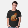 Autumn Fox Landscape-Mens-Basic-Tee-dandingeroz