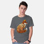Autumn Fox Landscape-Mens-Basic-Tee-dandingeroz