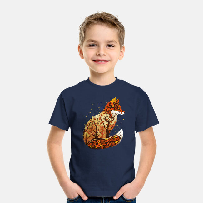 Autumn Fox Landscape-Youth-Basic-Tee-dandingeroz