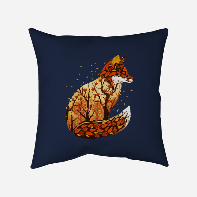 Autumn Fox Landscape-None-Removable Cover w Insert-Throw Pillow-dandingeroz