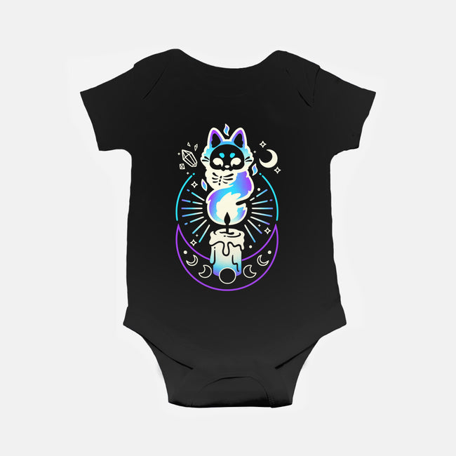 Fox Dark Flame Candle-Baby-Basic-Onesie-NemiMakeit