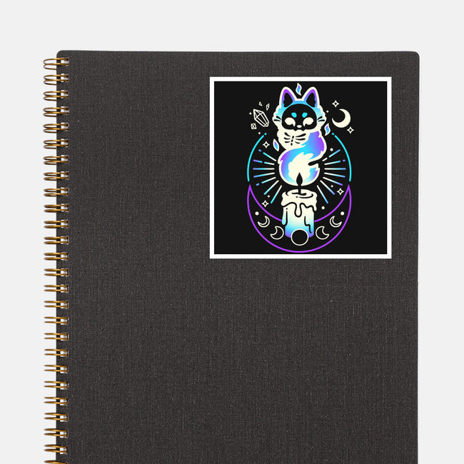 Fox Dark Flame Candle-None-Glossy-Sticker-NemiMakeit