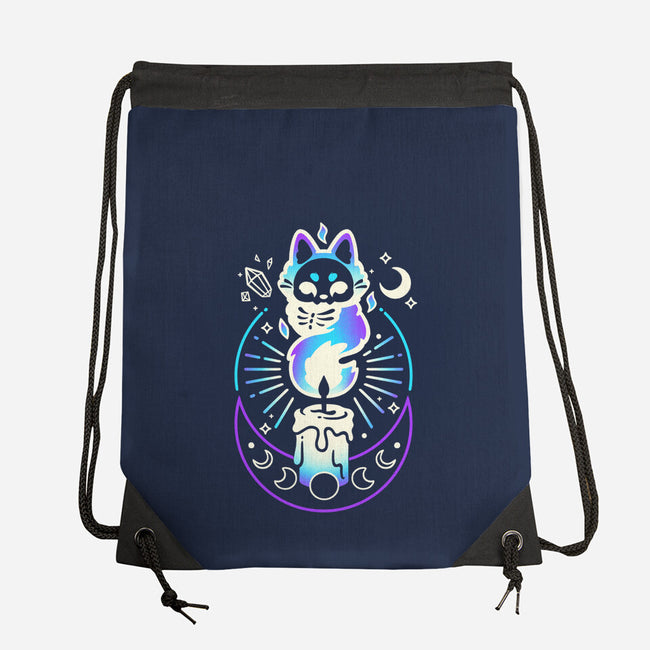 Fox Dark Flame Candle-None-Drawstring-Bag-NemiMakeit