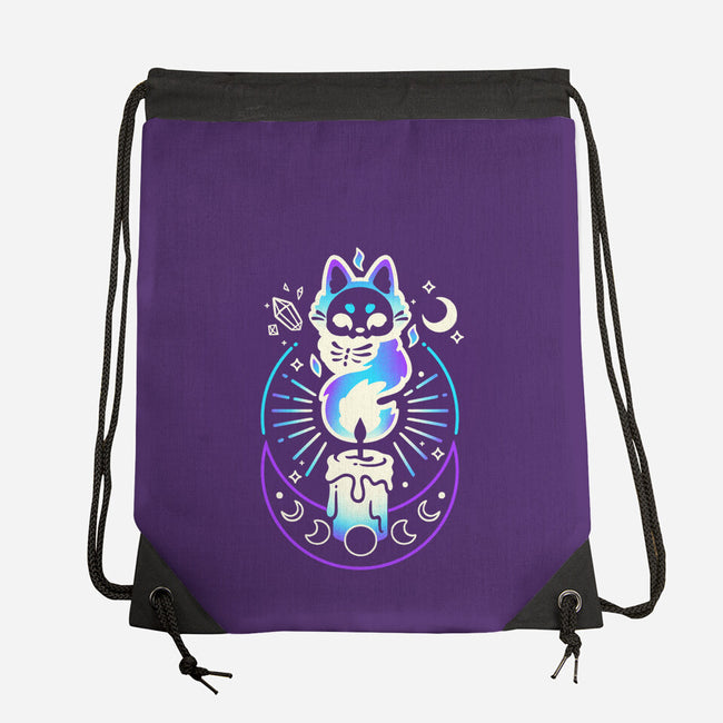 Fox Dark Flame Candle-None-Drawstring-Bag-NemiMakeit