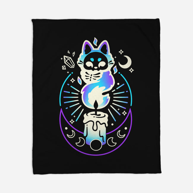 Fox Dark Flame Candle-None-Fleece-Blanket-NemiMakeit