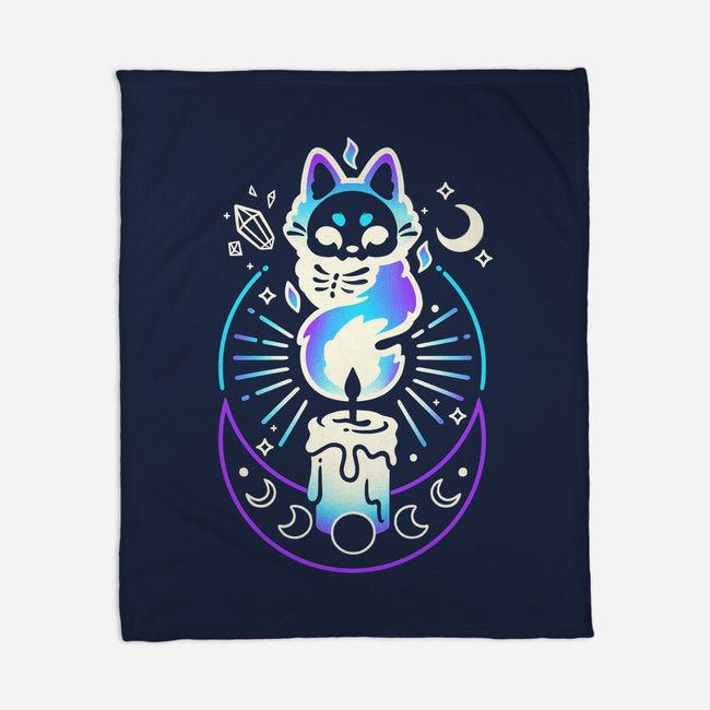 Fox Dark Flame Candle-None-Fleece-Blanket-NemiMakeit