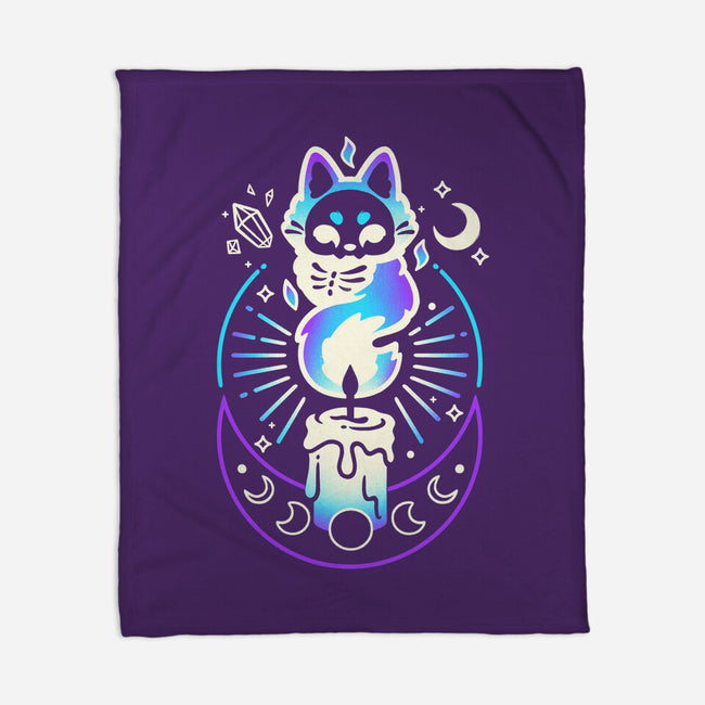 Fox Dark Flame Candle-None-Fleece-Blanket-NemiMakeit