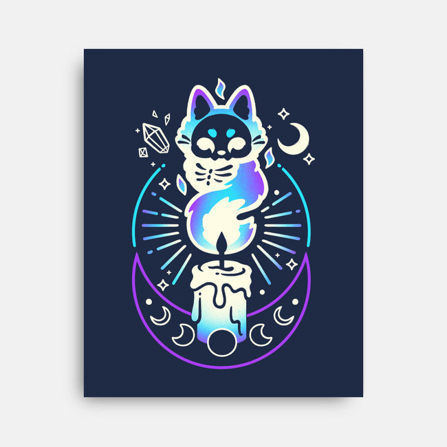 Fox Dark Flame Candle-None-Stretched-Canvas-NemiMakeit