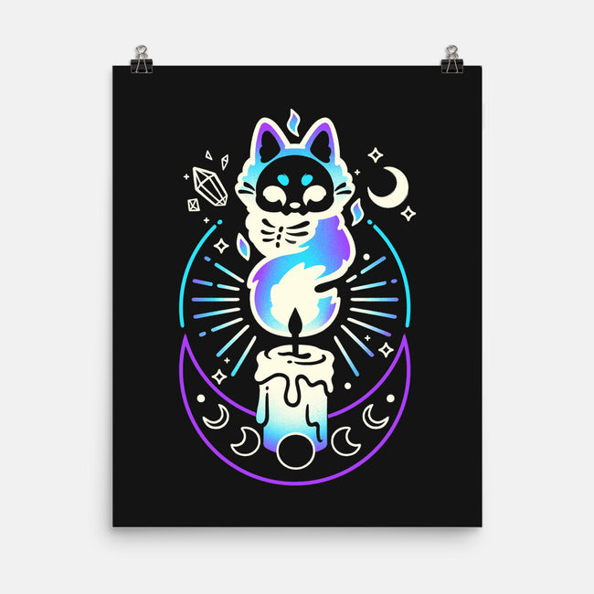 Fox Dark Flame Candle-None-Matte-Poster-NemiMakeit
