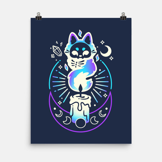 Fox Dark Flame Candle-None-Matte-Poster-NemiMakeit