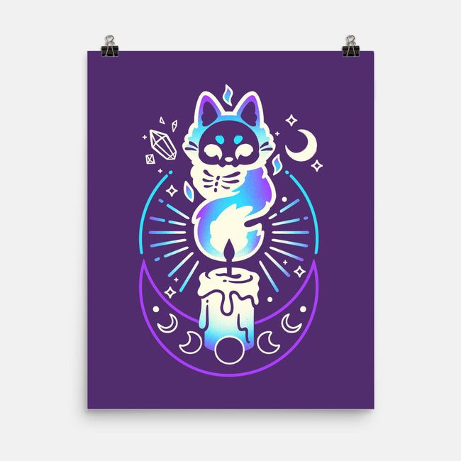 Fox Dark Flame Candle-None-Matte-Poster-NemiMakeit