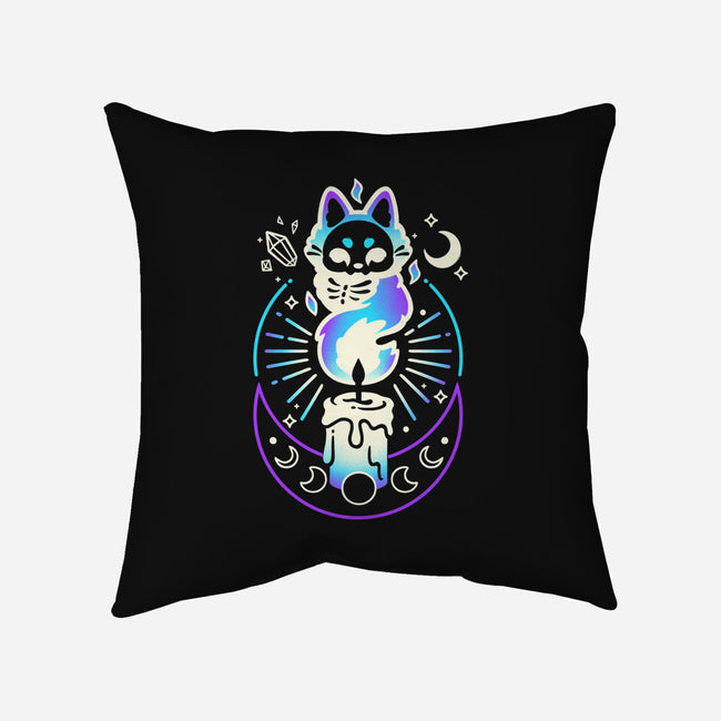 Fox Dark Flame Candle-None-Removable Cover w Insert-Throw Pillow-NemiMakeit