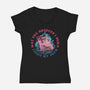Burn Book Club-Womens-V-Neck-Tee-glitchygorilla