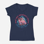Burn Book Club-Womens-V-Neck-Tee-glitchygorilla