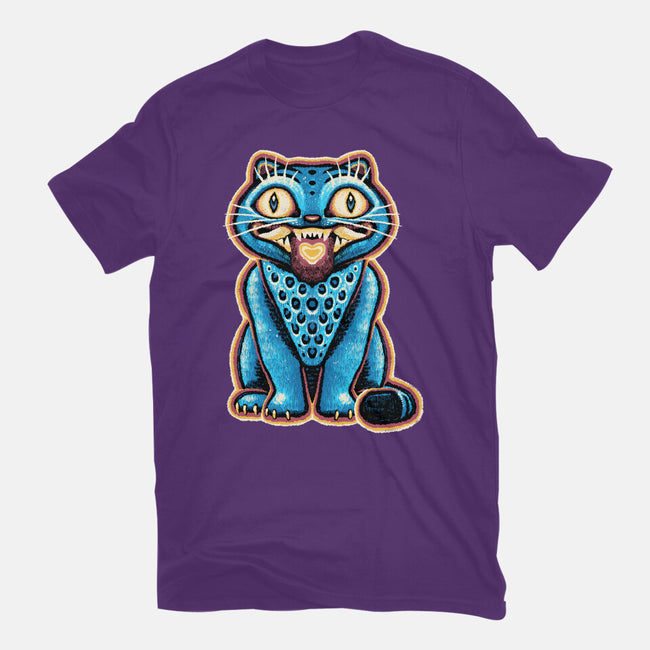Embroidered Cat-Youth-Basic-Tee-glitchygorilla