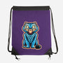 Embroidered Cat-None-Drawstring-Bag-glitchygorilla