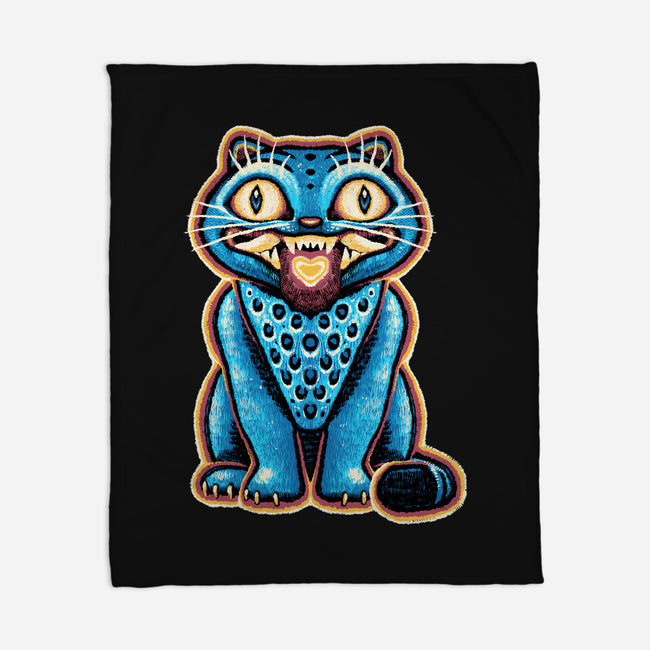Embroidered Cat-None-Fleece-Blanket-glitchygorilla
