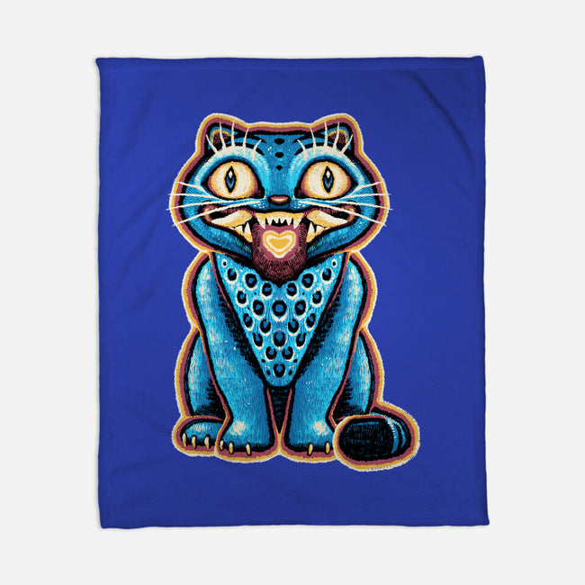 Embroidered Cat-None-Fleece-Blanket-glitchygorilla