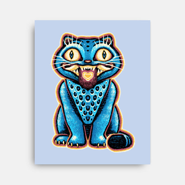 Embroidered Cat-None-Stretched-Canvas-glitchygorilla