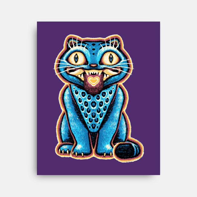 Embroidered Cat-None-Stretched-Canvas-glitchygorilla
