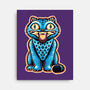 Embroidered Cat-None-Stretched-Canvas-glitchygorilla