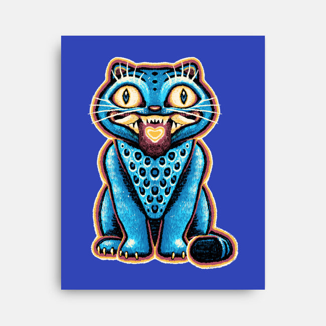 Embroidered Cat-None-Stretched-Canvas-glitchygorilla