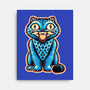 Embroidered Cat-None-Stretched-Canvas-glitchygorilla