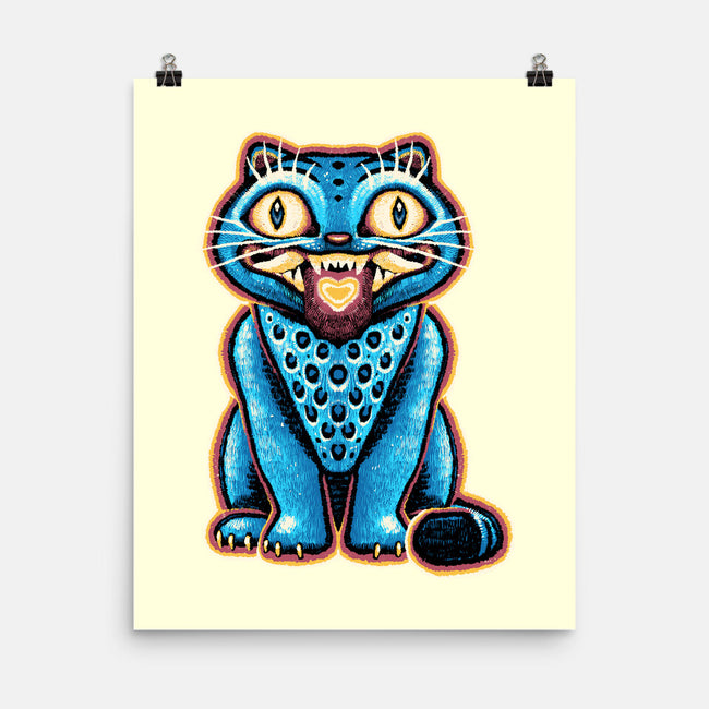 Embroidered Cat-None-Matte-Poster-glitchygorilla