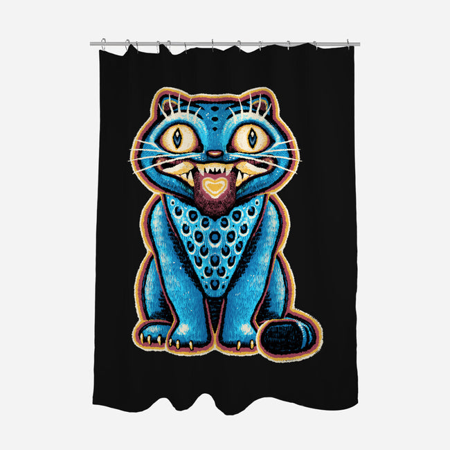 Embroidered Cat-None-Polyester-Shower Curtain-glitchygorilla