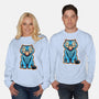 Embroidered Cat-Unisex-Crew Neck-Sweatshirt-glitchygorilla