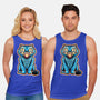 Embroidered Cat-Unisex-Basic-Tank-glitchygorilla