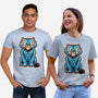Embroidered Cat-Unisex-Basic-Tee-glitchygorilla