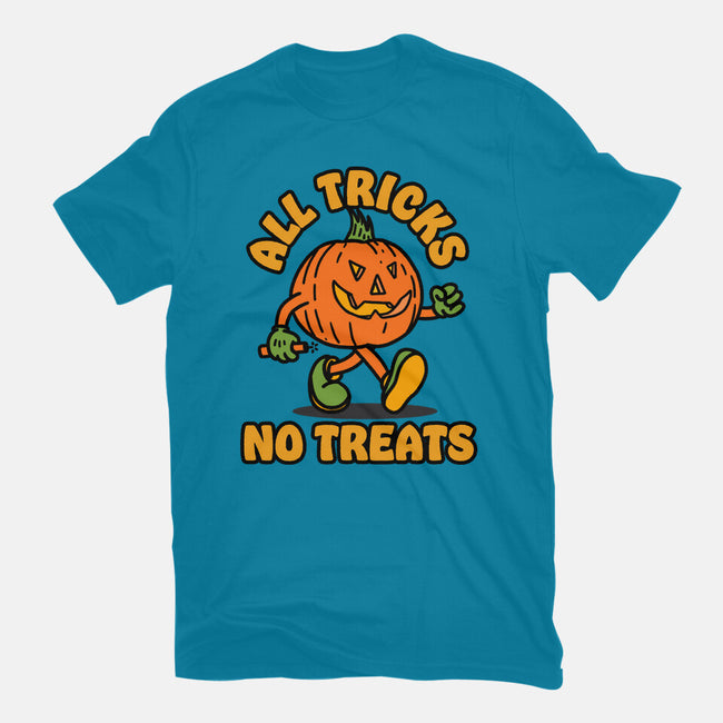 All Tricks No Treats-Unisex-Basic-Tee-lunchboxbrain