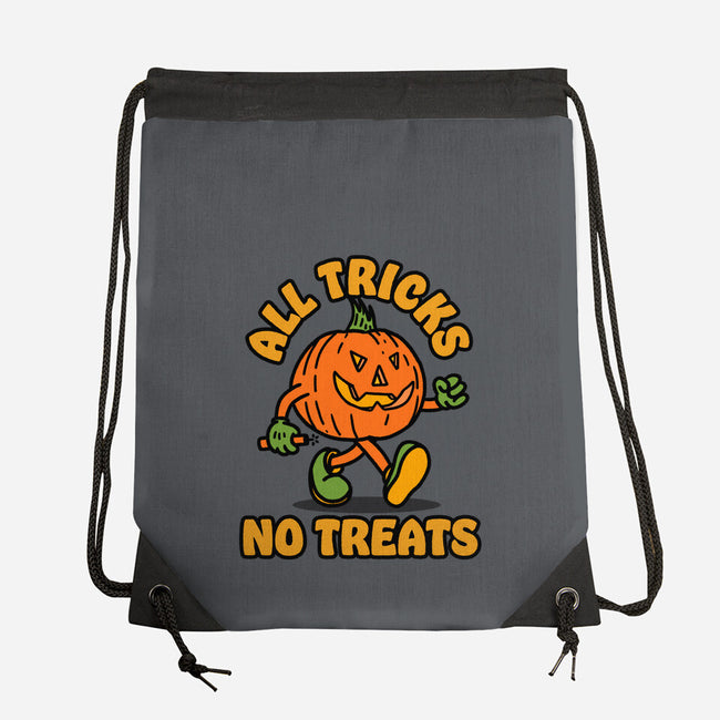 All Tricks No Treats-None-Drawstring-Bag-lunchboxbrain