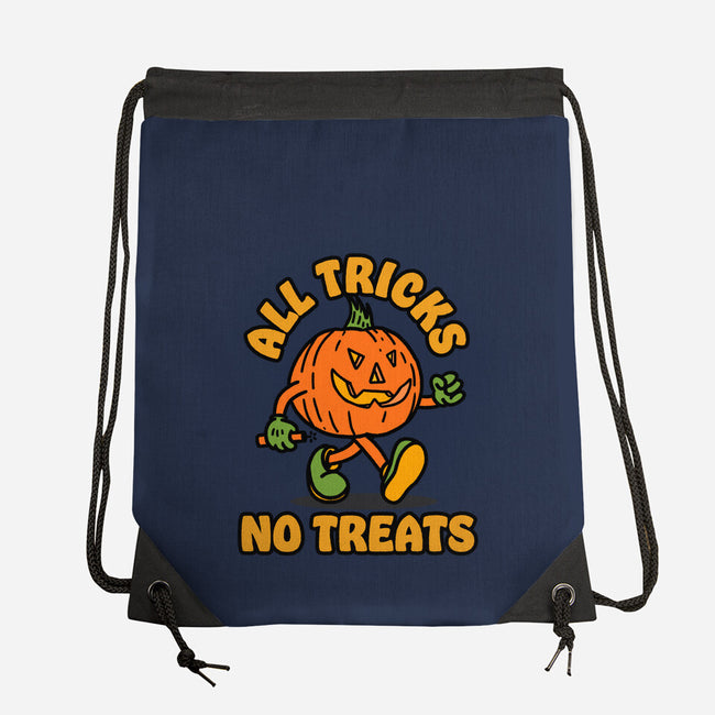 All Tricks No Treats-None-Drawstring-Bag-lunchboxbrain