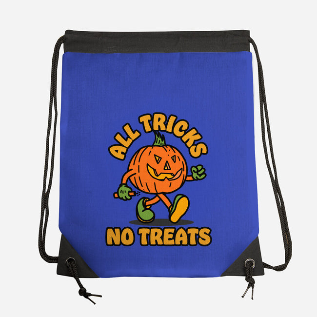 All Tricks No Treats-None-Drawstring-Bag-lunchboxbrain