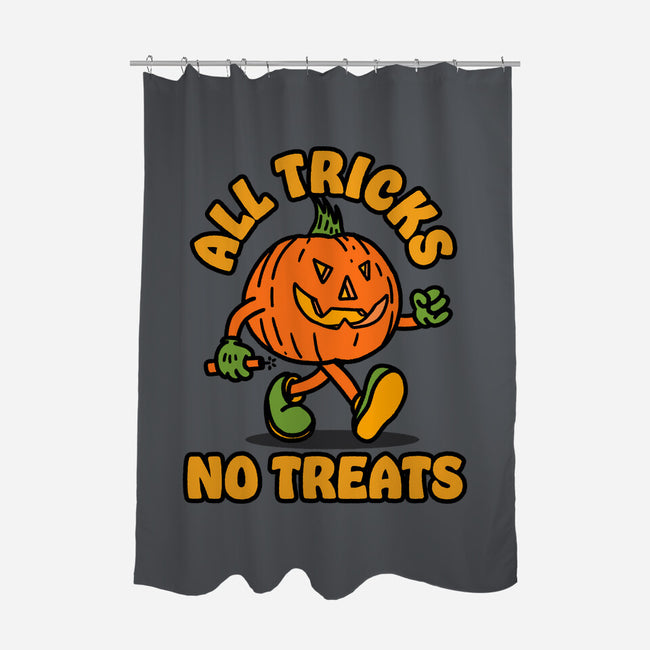 All Tricks No Treats-None-Polyester-Shower Curtain-lunchboxbrain