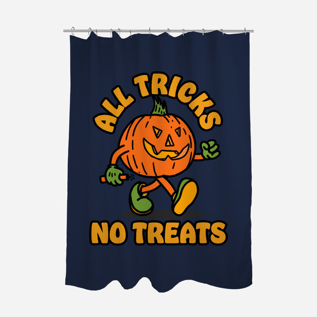 All Tricks No Treats-None-Polyester-Shower Curtain-lunchboxbrain