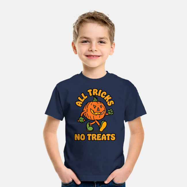 All Tricks No Treats-Youth-Basic-Tee-lunchboxbrain