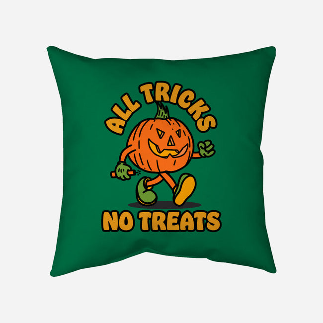 All Tricks No Treats-None-Removable Cover w Insert-Throw Pillow-lunchboxbrain