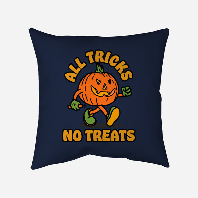 All Tricks No Treats-None-Removable Cover w Insert-Throw Pillow-lunchboxbrain
