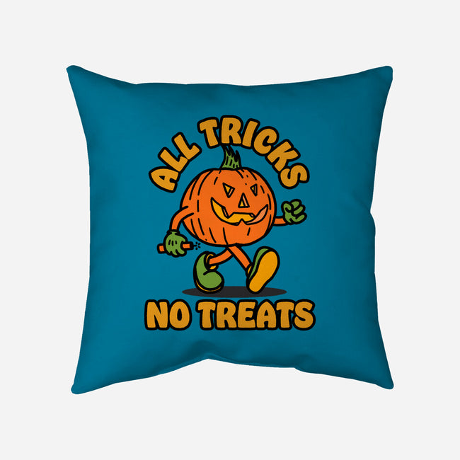All Tricks No Treats-None-Removable Cover w Insert-Throw Pillow-lunchboxbrain