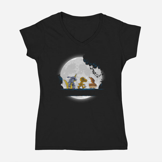 Hakuna Digitata-Womens-V-Neck-Tee-Barbadifuoco