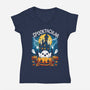 Spooktacular House-Womens-V-Neck-Tee-Vallina84