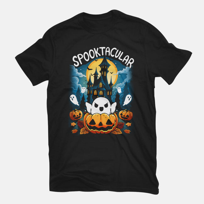 Spooktacular House-Womens-Fitted-Tee-Vallina84