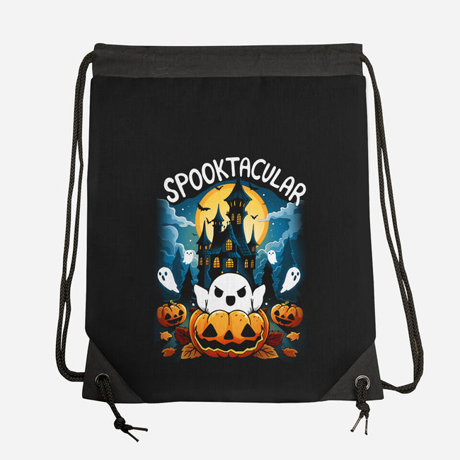 Spooktacular House-None-Drawstring-Bag-Vallina84
